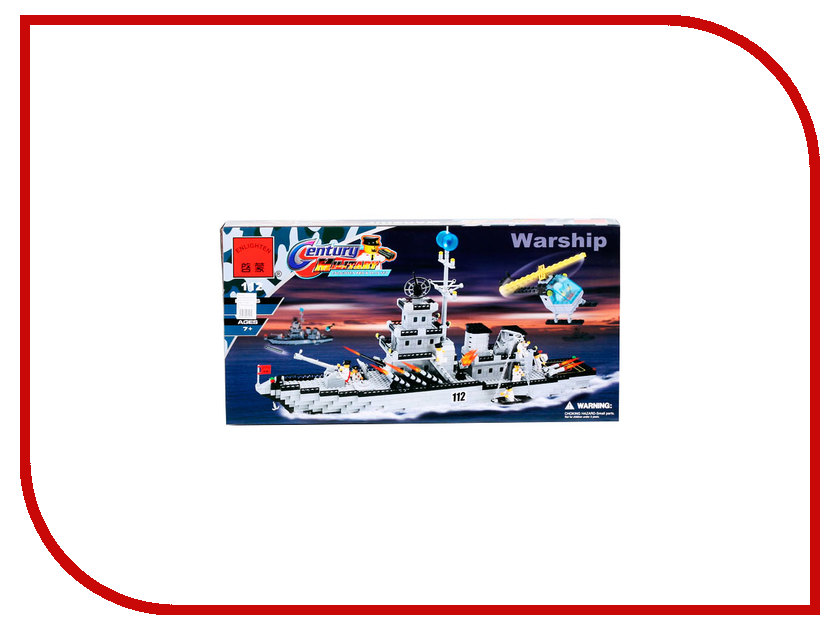 

Конструктор Enlighten Brick Century Military 112 Военный линкор 970 дет. 116266