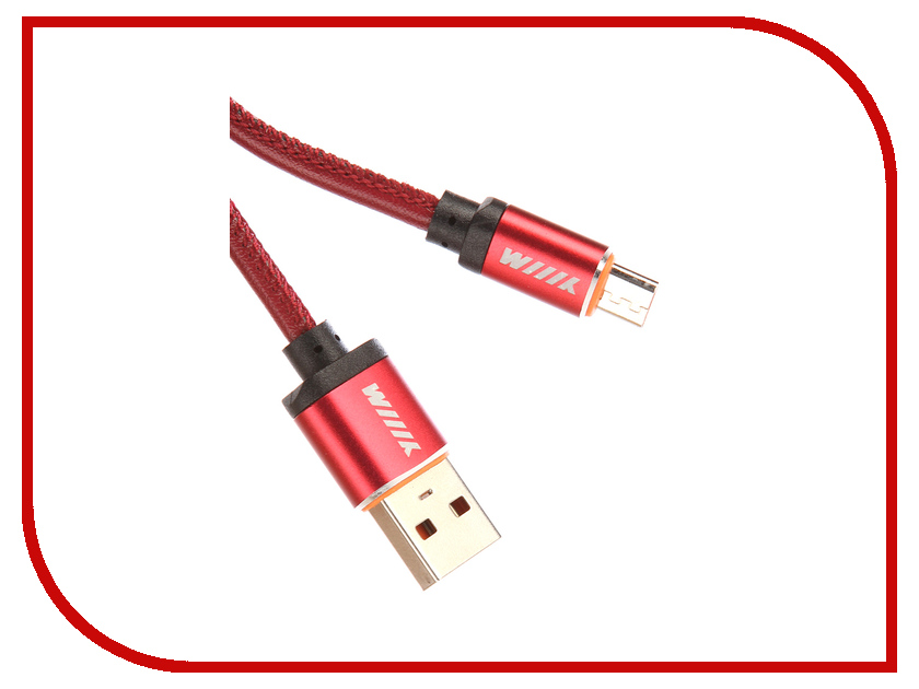 

Аксессуар WIIIX micro-USB 1m Red CB810-2A-UMU-LR-10R