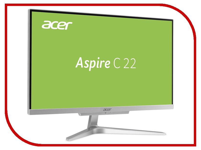 фото Моноблок Acer Aspire C22-860 Silver DQ.BAVER.004 (Intel Pentium 4405U 2.1 GHz/4096Mb/500Gb/Intel HD Graphics/Wi-Fi/Cam/21.5/1920x1080/DOS)