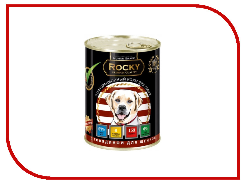 

Корм Rocky Мясное ассорти Говядина 340g для щенков 81008