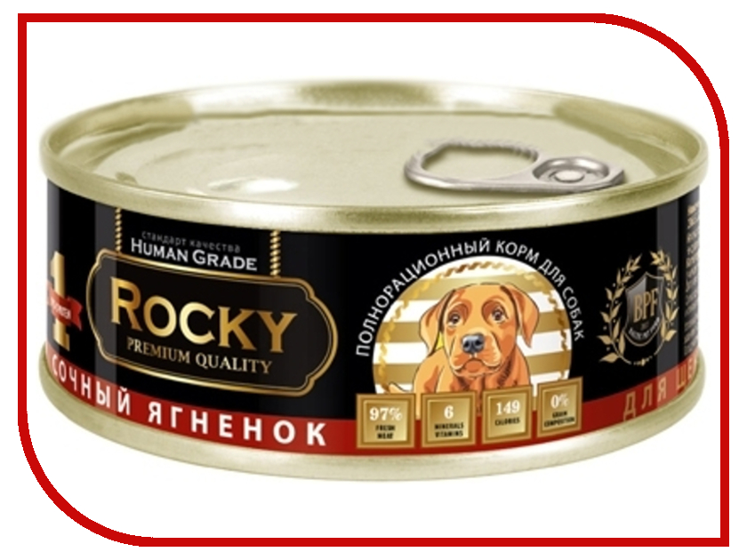 

Корм Rocky Сочный Ягненок 100g для щенков 81032