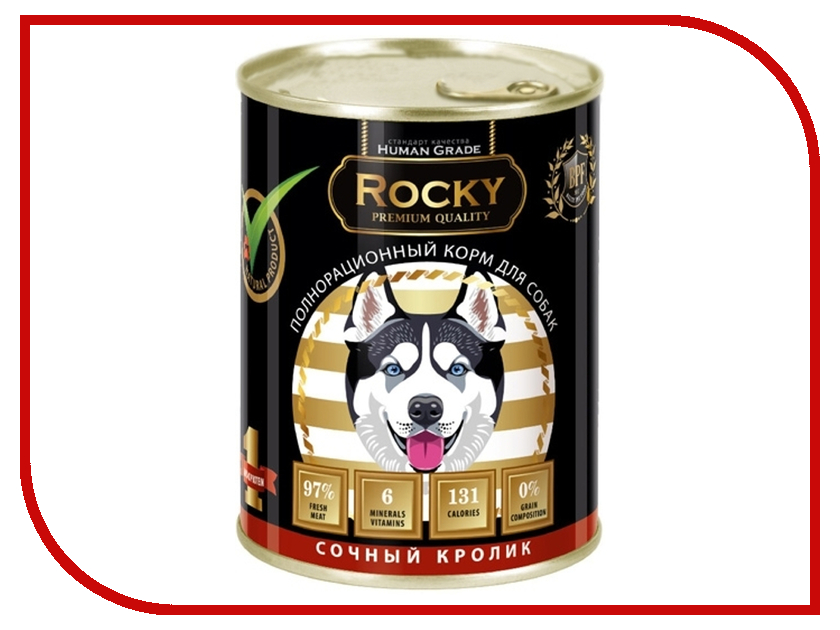 

Корм Rocky Сочный Кролик 340g для собак 81046