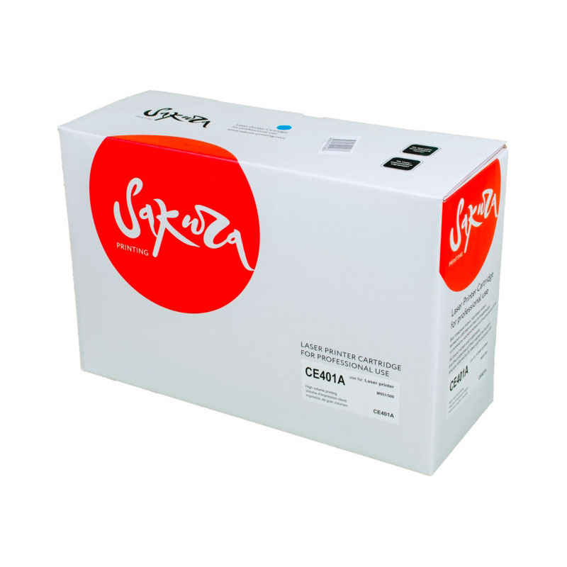 

Картридж Sakura (схожий с HP CE401A) Blue для HP Enterprise 500 Color M551n/525f/525dn/570/575f 6000к, SACE401A