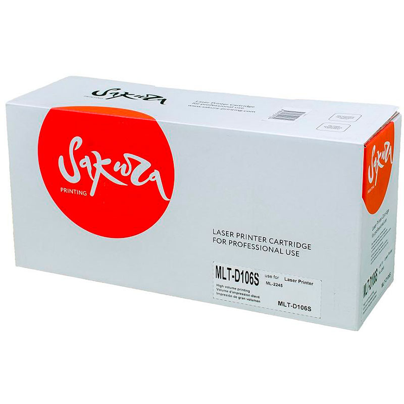 

Картридж Sakura Black для Samsung ML-2245, SAMLTD106S