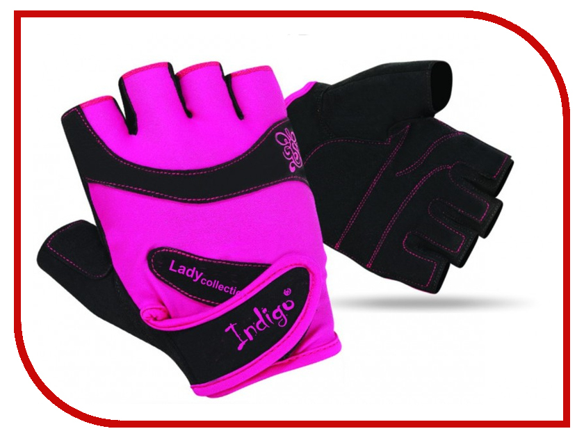фото Перчатки атлетические Indigo SB-16-1729 размер L Pink-Black