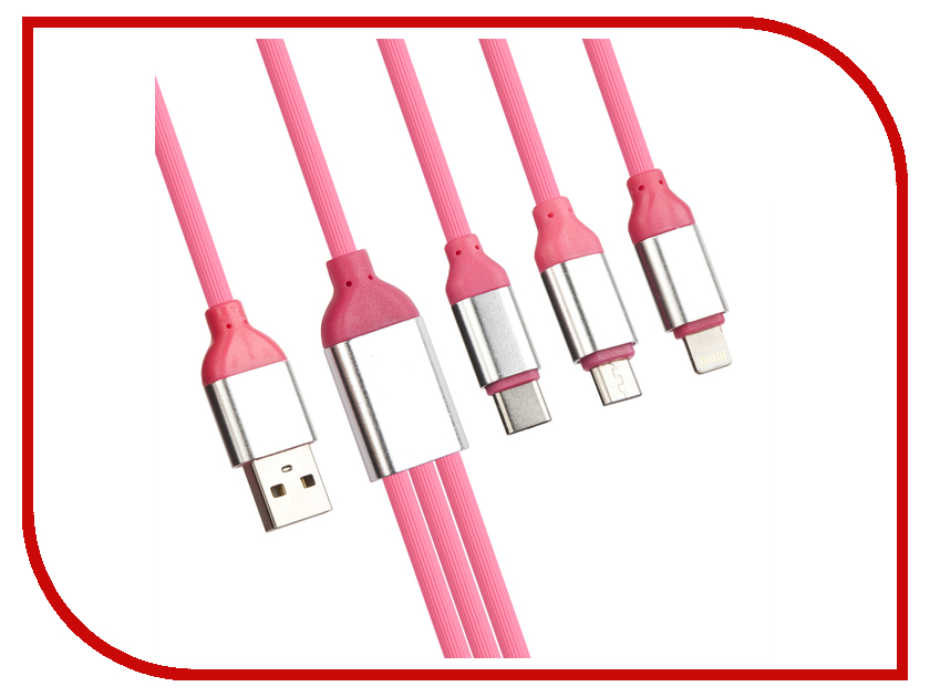 

Аксессуар Liberty Project USB-кабель 3в1 8-pin/MicroUSB/Type-C Pink 0L-00032784