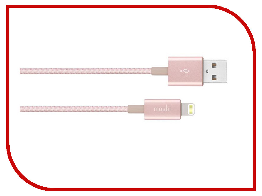 

Аксессуар Moshi Integra Lightning to USB Cable 1.2m Pink-Gold 99MO023253