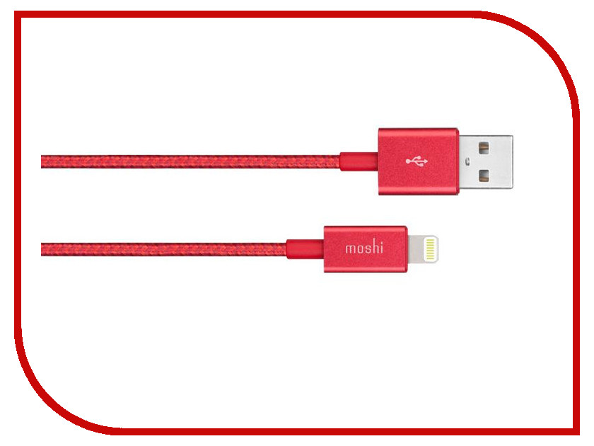 

Аксессуар Moshi Integra Lightning to USB Cable 1.2m Red 99MO023321