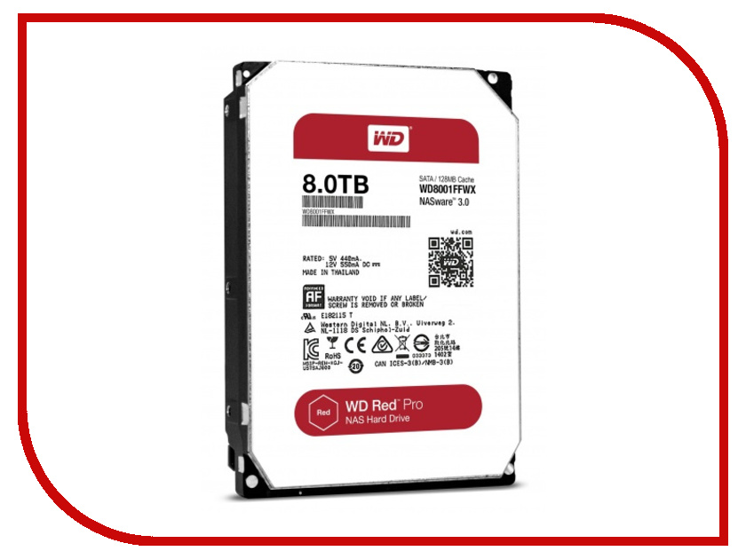 фото Жесткий диск 8Tb - Western Digital WD Red Pro WD8001FFWX