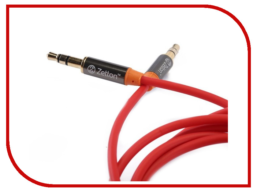

Аксессуар Zetton AUX Metal 3.5 Jack/M - 3.5 Jack/M Red ZTLSAUX1BR