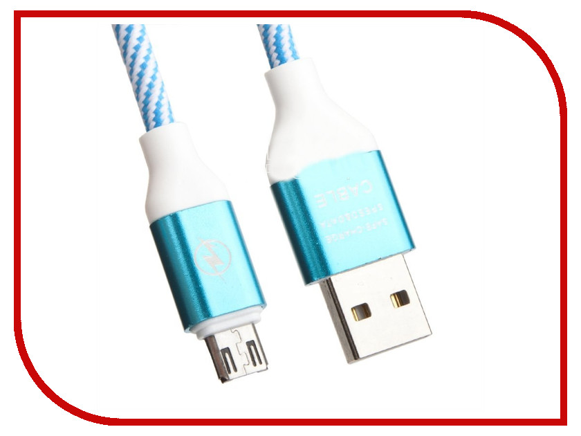 

Аксессуар Liberty Project USB - Micro USB Волны Light Blue-White 0L-00033140