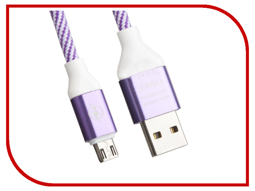 

Аксессуар Liberty Project USB - Micro USB Волны Lilac-White 0L-00033141