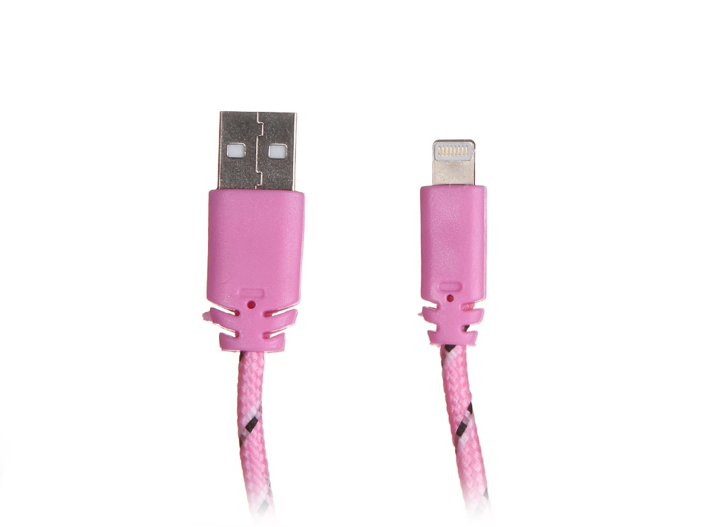 Аксессуар Liberty Project Кабель USB - Lightning Pink/Black R0004970