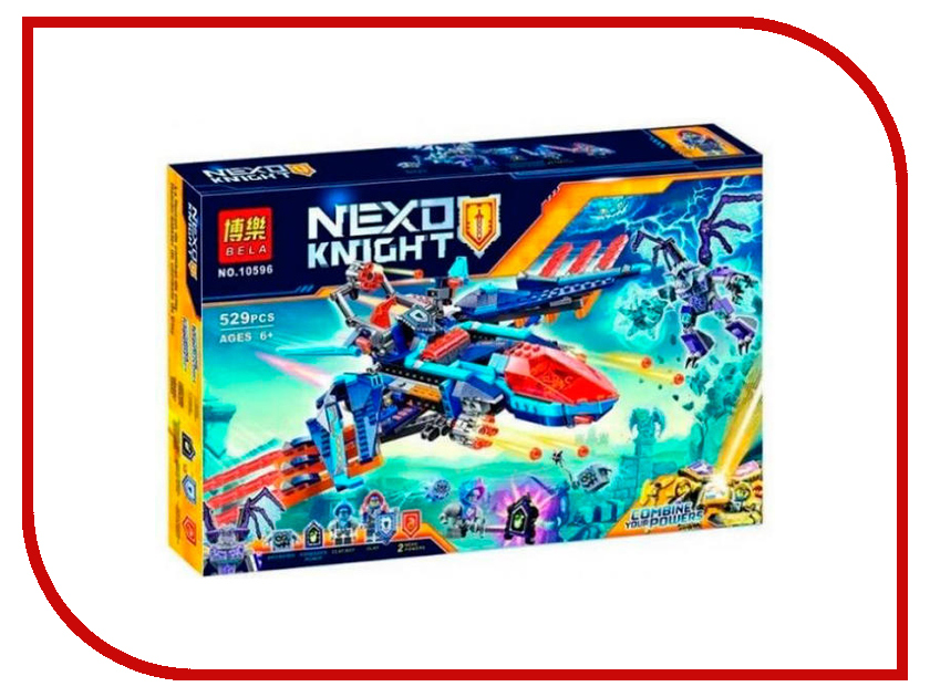 

Конструктор Bela Nexo Knight Самолёт-истребитель Сокол Клэя 529 дет. 10596