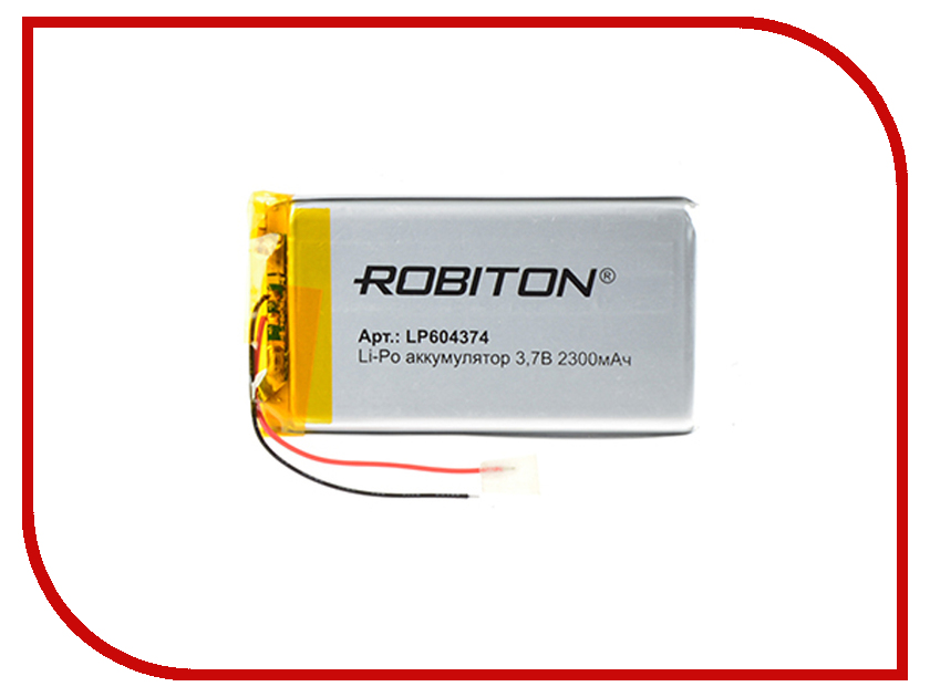 фото Аккумулятор LP604374 - Robiton 3.7V 2300mAh 14906