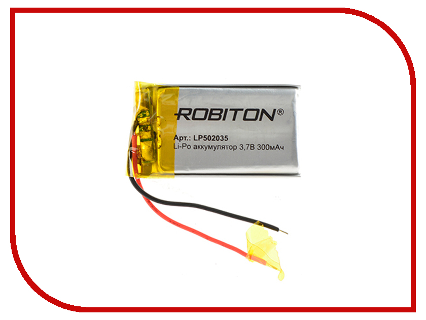 фото Аккумулятор LP502035 - Robiton 3.7V 300mAh 14899