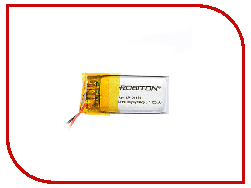 фото Аккумулятор LP401430 - Robiton 3.7V 120mAh 14893