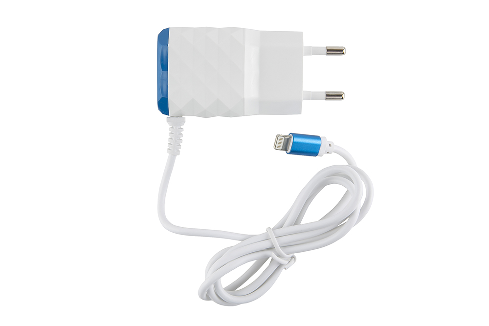 фото Зарядное устройство red line nc-2.1ac 2xusb + 8pin для кабель apple 2.1a blue ут000013675