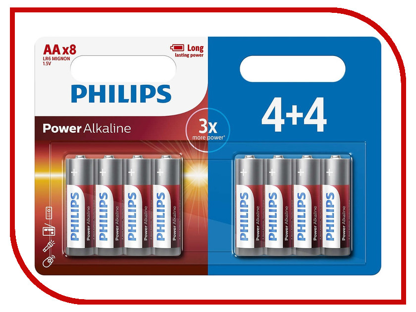 

Батарейка AA Philips LR6P8BP/10 (8 штук)