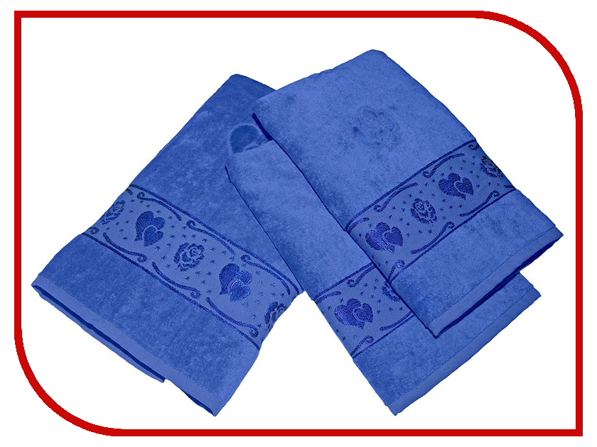 

Полотенце Aisha Home 50x90/70x140 3шт Blue УНП-018-05-3