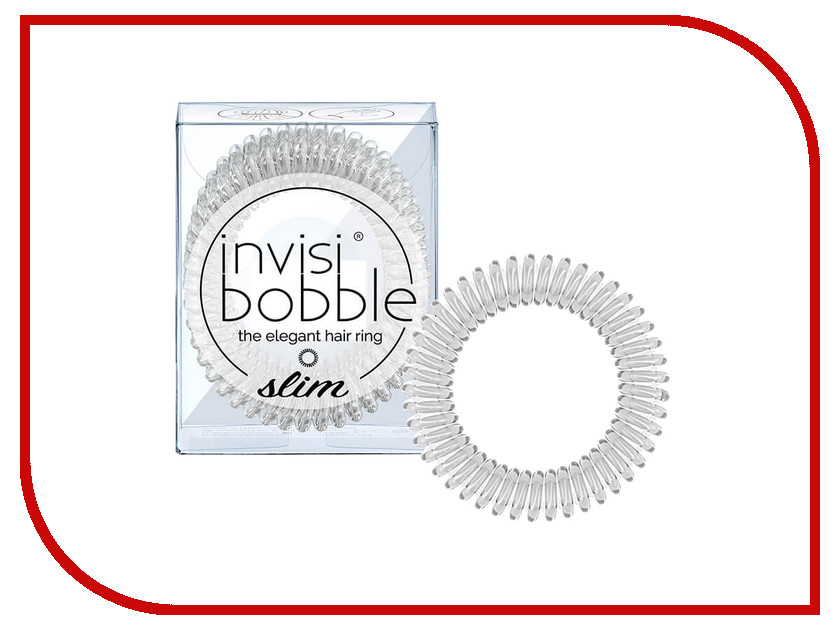 фото Резинка для волос Invisibobble Slim Crystal Clear 3 штуки