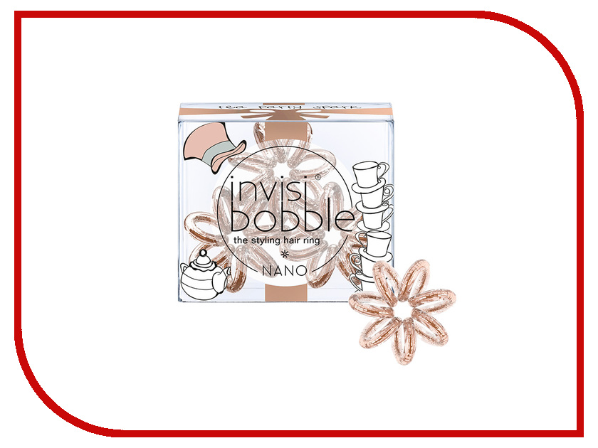 фото Резинка для волос Invisibobble Nano Tea Party Spark 3 штуки