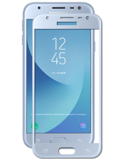 фото Аксессуар Защитное стекло Mobius 3D Full Cover для Samsung Galaxy J3 2017 Blue