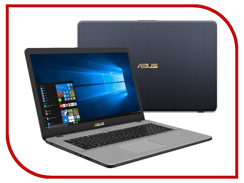 фото Ноутбук ASUS VivoBook Pro 17 N705UD-GC173T 90NB0GA1-M02550 (Intel Core i7-8550U 1.8 GHz/16384Mb/1000Gb + 128Gb SSD/No ODD/nVidia GeForce GTX 1050 2048Mb/Wi-Fi/Bluetooth/Cam/17.3/1920x1080/Windows 10)