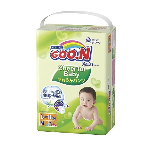 

Подгузники Goo.N Cheerful Трусики M 6-11кг 58шт 4902011851441