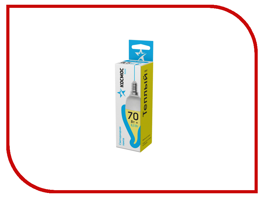

Лампочка Космос Экономик LED CW 8.5W 220V E14 3000K LkecLED8.5wCWE1430
