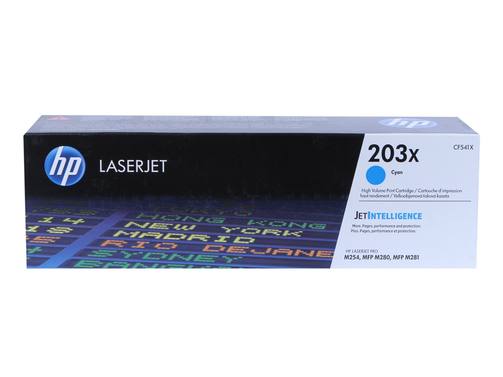 

Картридж HP 203X CF541X Cyan для LaserJet Pro MFP M254/M280/M281, CF541X