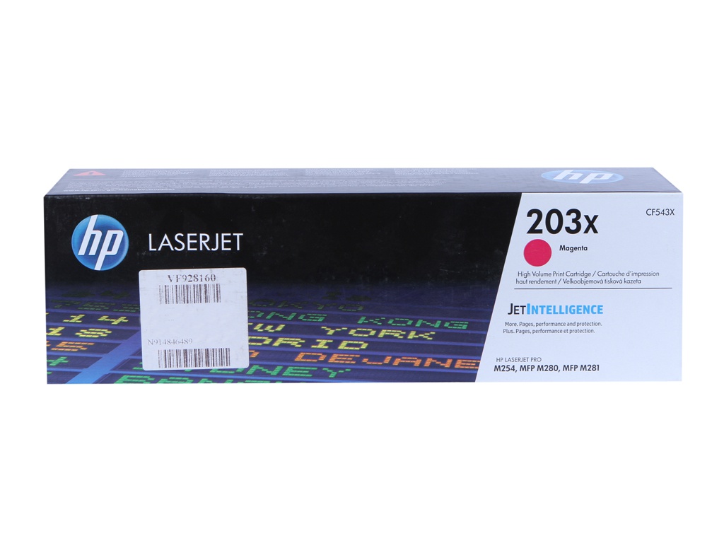 

Картридж HP 203X CF543X Magenta для LaserJet Pro MFP M254/M280/M281, CF543X