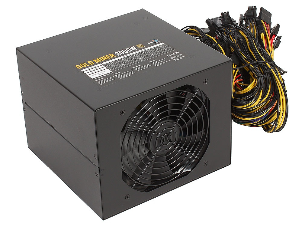 

Блок питания AeroCool Gold Miner 2000W, Gold Miner 2000W