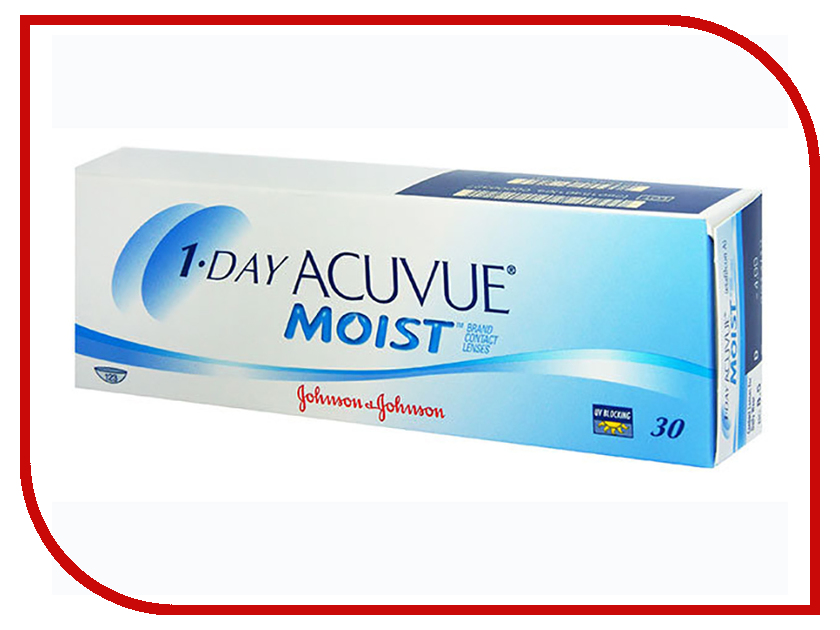 фото Контактные линзы Johnson &amp; Johnson 1-Day Acuvue Moist (30 линз / 8.5 / -0.5)