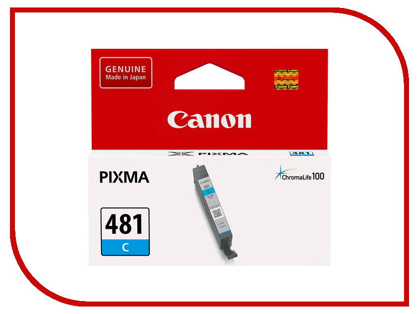 

Картридж Canon CLI-481 C 2098C001 Cyan для Pixma TS6140/TS8140TS/TS9140/TR7540/TR8540