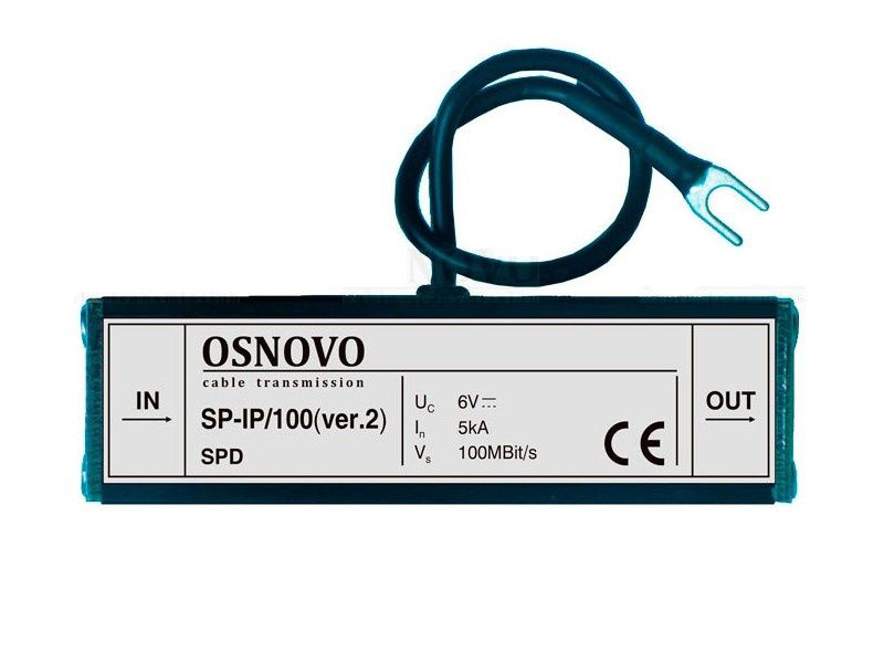 

Устройство грозозащиты Osnovo SP-IP/100 ver.2, SP-IP/100 ver.2