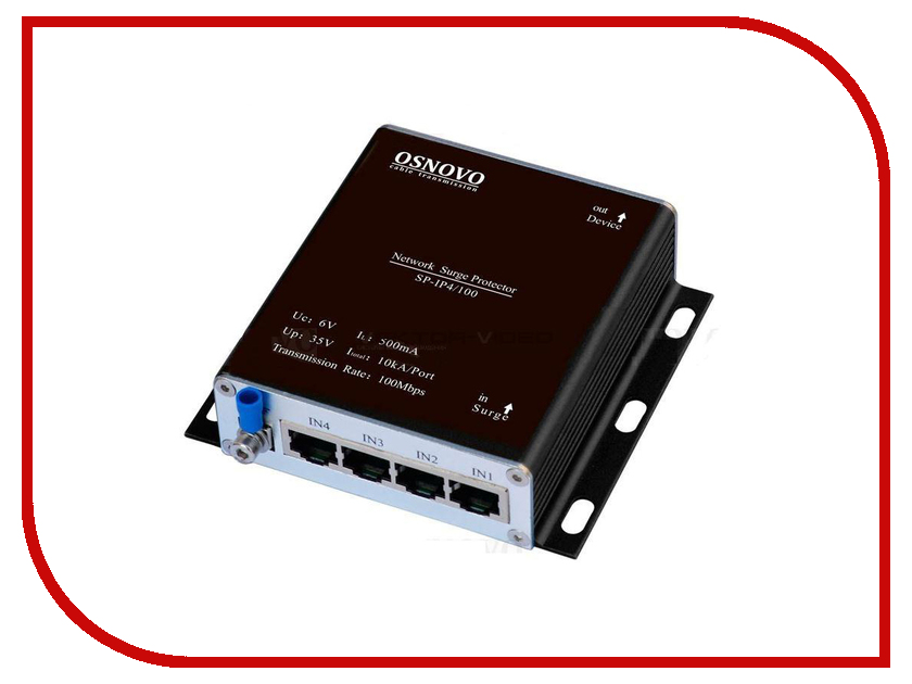

Устройство грозозащиты Osnovo SP-IP4/100, SP-IP4/100