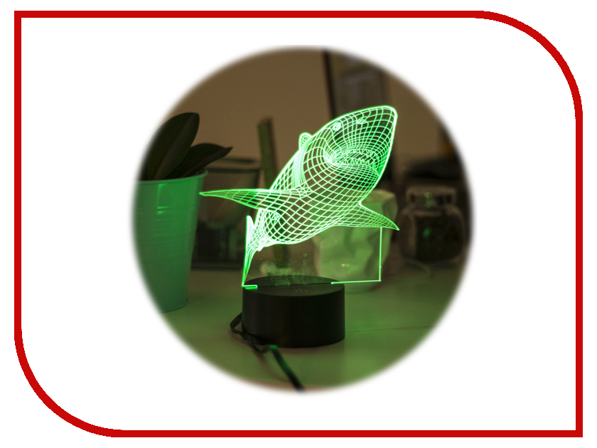фото 3D лампа Megamind Акула МЭ360