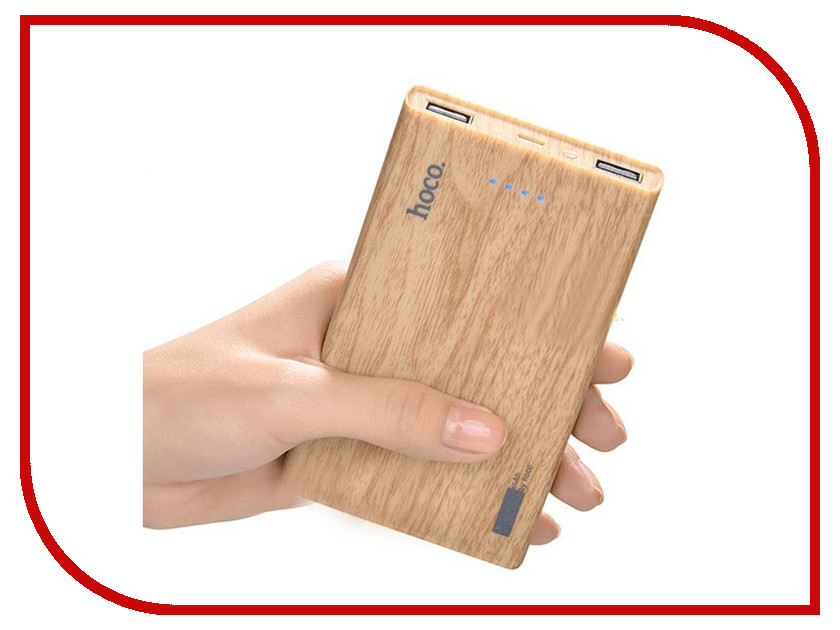 фото Аккумулятор HOCO B12B Wood grain 13000mAh Beige Oak