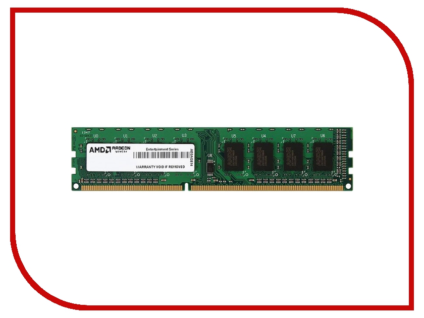 фото Модуль памяти AMD DDR3 DIMM 1600MHz PC3-12800 CL11 - 4Gb R534G1601U1S-UGO