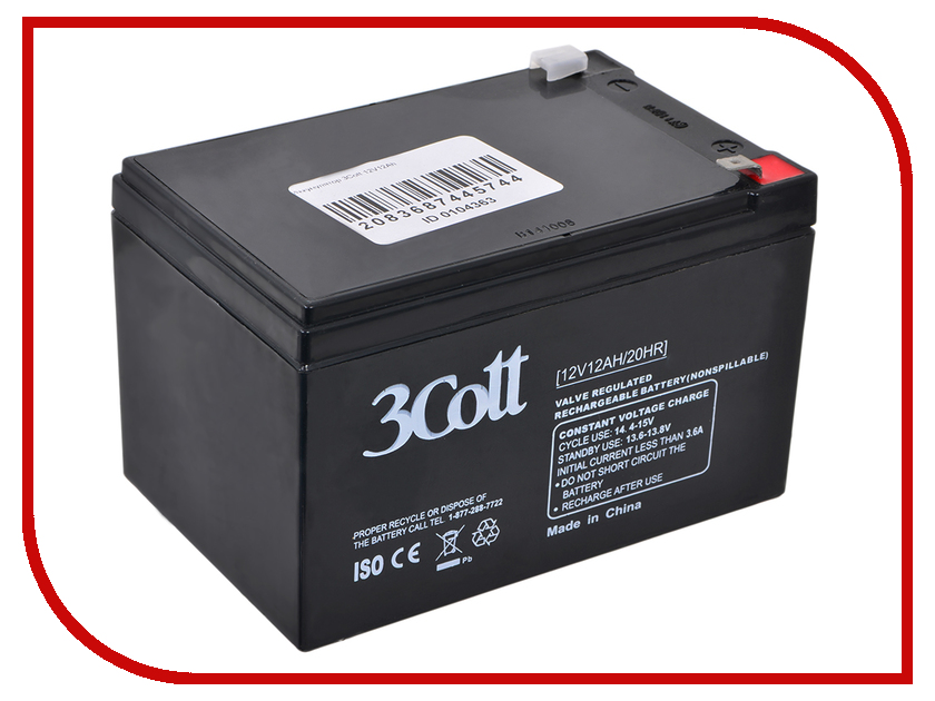 фото Аккумулятор для ИБП 3Cott 12V 12Ah 5 Star Series 3C-12120-5S