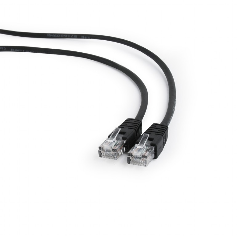 Сетевой кабель Gembird Cablexpert UTP cat.5e 0.5m Black PP12-0.5M/BK