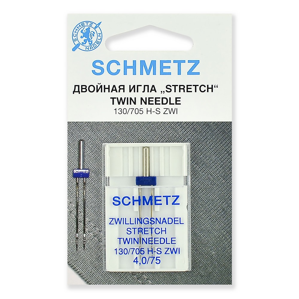 

Двойная игла Schmetz №75/4.0 130/705H-S ZWI 1шт, №75/4.0 130/705H-S ZWI