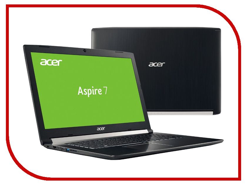 фото Ноутбук Acer Aspire A717-71G-7817 NX.GPGER.004 (Intel Core i7-7700HQ 2.8 GHz/16384Mb/1000Gb + 256Gb SSD/nVidia GeForce GTX 1050Ti 4096Mb/Wi-Fi/Cam/17.3/1920x1080/Windows 10 64-bit)