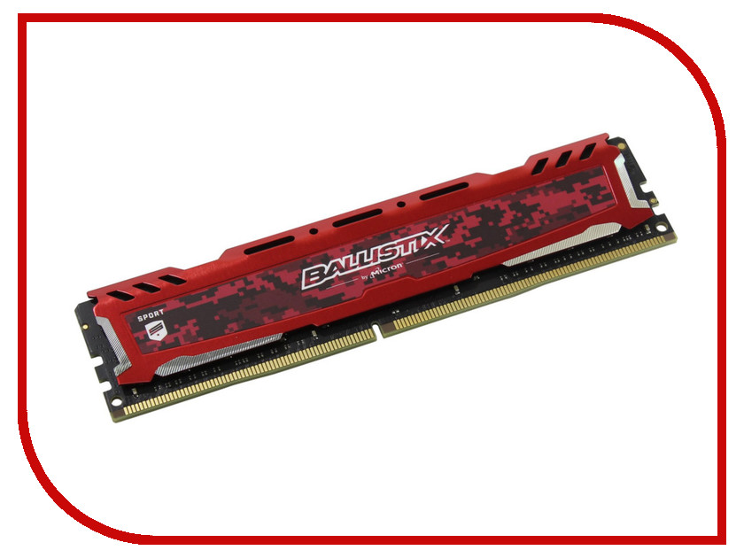 

Модуль памяти Crucial Ballistix Sport LT Red DDR4 UDIMM 2666MHz PC4-21300 - 16Gb BLS16G4D26BFSE