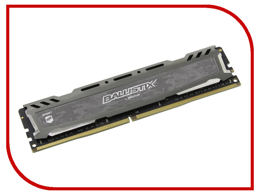 

Модуль памяти Crucial Ballistix Sport LT Gray DDR4 UDIMM 2666MHz PC4-21300 - 16Gb BLS16G4D26BFSB, BLS16G4D26BFSB