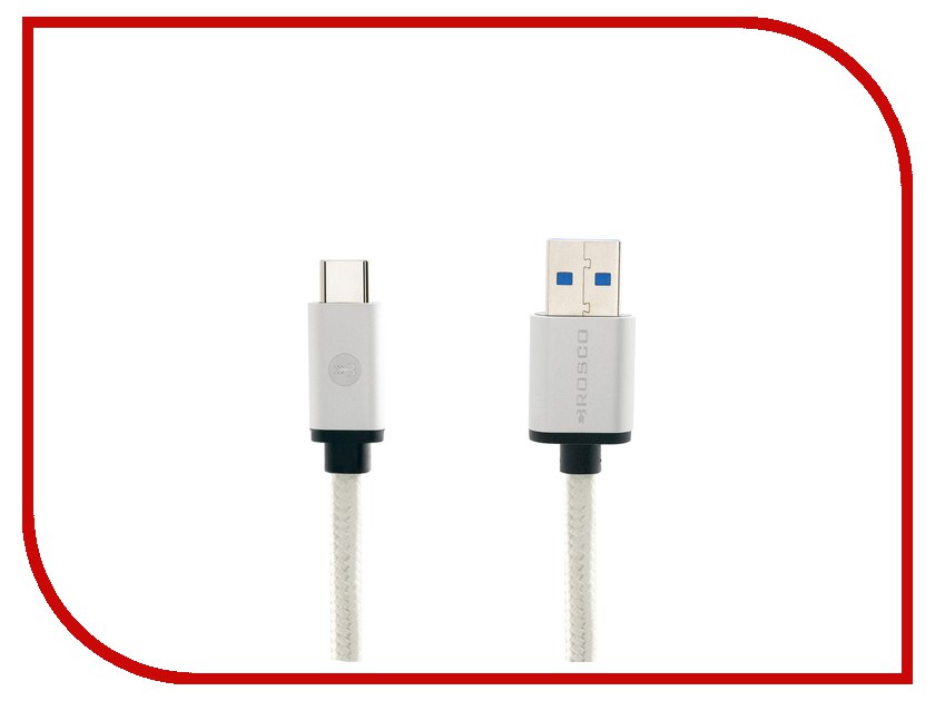 

Аксессуар BROSCO USB - Type-C Silver CABLE-TYPE-C-3.0-SILVER