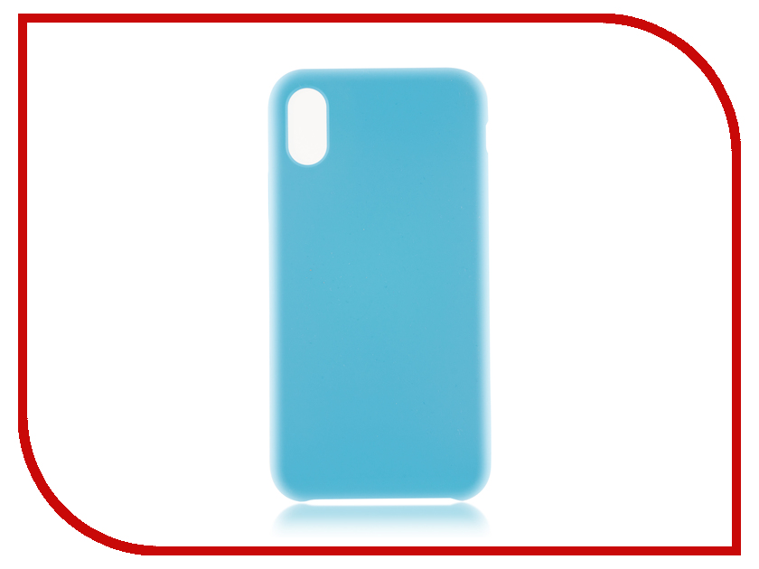 фото Аксессуар Чехол BROSCO Soft Rubber для APPLE iPhone X Light Blue IPX-SOFTRUBBER-BLUE