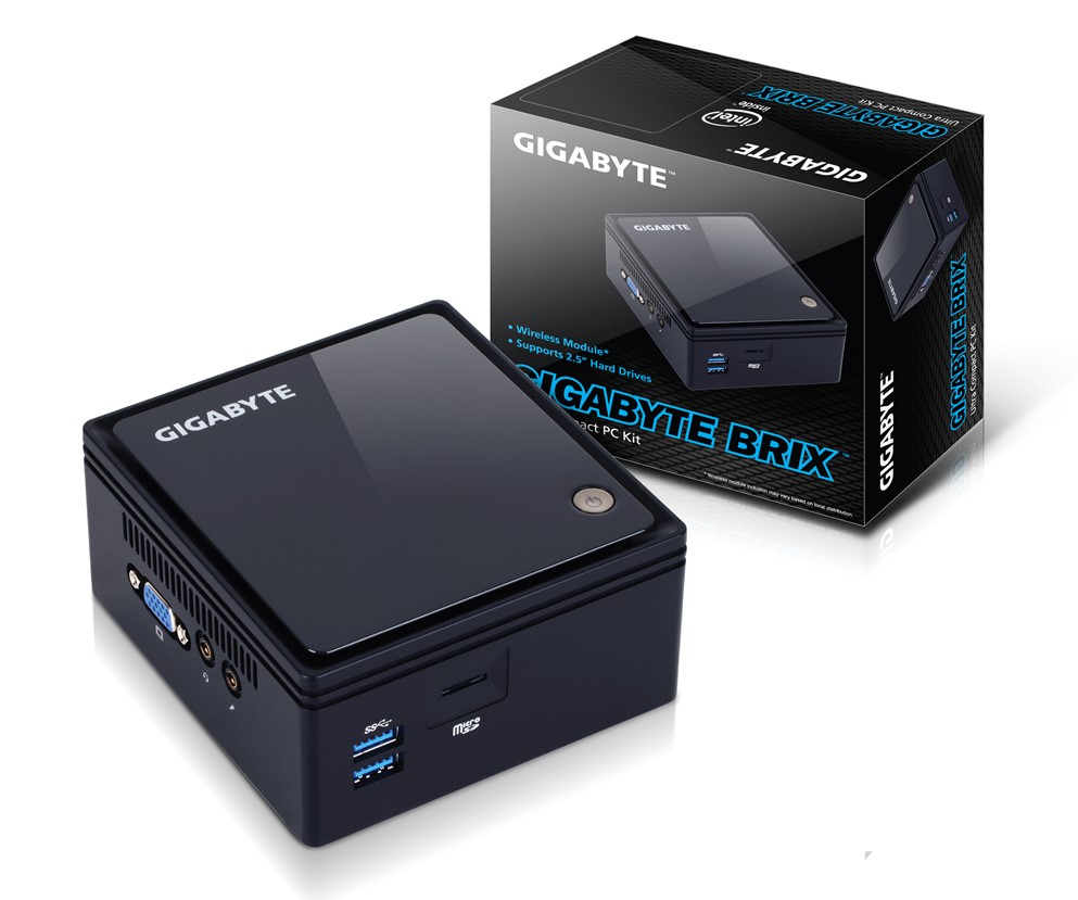 

Настольный компьютер GigaByte BRIX GB-BACE-3160 (Intel Celeron J3160 1.6 GHz/No RAM/No HDD/No ODD/Intel HD Graphics/Wi-Fi/Bluetooth/DOS), GB-BACE-3160