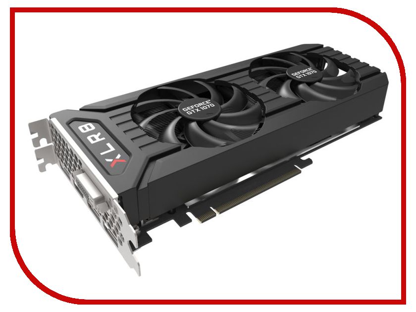 

Видеокарта PNY GeForce GTX 1070 XLR8 OC GAMING Twin Fan 1518Mhz PCI-E 3.0 8192Mb 8008MHz 256 bit 3xDP DVI HDMI HDCP KF1070GTXXR8GEPB